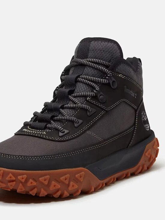 Timberland Mens Mid Sneaker Boot Black/Dark Grey Mesh main image 5
